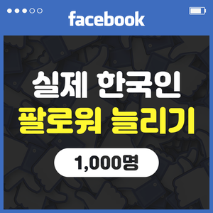 페이스북 팔로워 늘리기 - 1,000명
